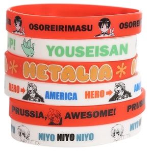 Hetalia: Axis Powers Anime Rubber Braclet 6 Piece Set